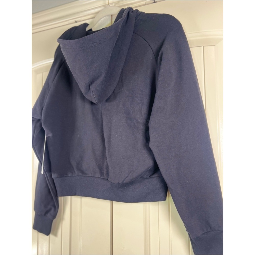 NWT Athleta Easy Forever Fleece‎ 1/2 Zip Hoodie Sweatshirt Black XS - Picture 8 of 11